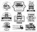 Food Truck Emblems, Icons and Badges Royalty Free Stock Photo