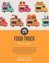 Food truck fair, Night market, Summer fest, food and music street fair, family festival poster and banner