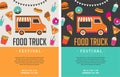 Food truck fair, Night market, Summer fest, food and music street fair, family festival poster and banner