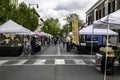 Food truck festival main street small town Royalty Free Stock Photo