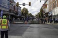 Food truck festival main street small town Royalty Free Stock Photo