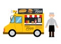 Food truck hamburger,hot dog, street food Royalty Free Stock Photo