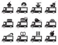 Food truck icon set Royalty Free Stock Photo