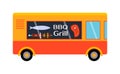 Food truck trailer vector
