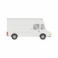 Food truck vector template for car branding and advertising. Isolated delivery van on white background. Vector illustration food Royalty Free Stock Photo