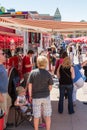 Food trucks at the Civic Center for Civic Center Eats event. Royalty Free Stock Photo