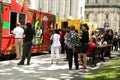 Food trucks in Montreal Royalty Free Stock Photo