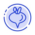 Food, Turnip, Vegetable Blue Dotted Line Line Icon