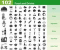 Food und Drinks - 102 Iconset - Icons Royalty Free Stock Photo