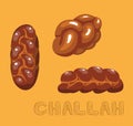 Bread Kind Challah Vector Illustration