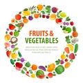 Food vector logo design template. fruits and Royalty Free Stock Photo