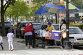 Food vendor sells food outdoors during COVID-19 pandemic Bronx NY