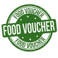 Food voucher sign or stamp