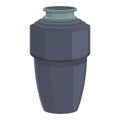 Food waste disposer compost icon cartoon vector. Recycle bin