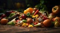 Food waste, Pile of composting organic waste