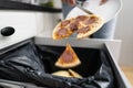 Food Waste. Throw Away Pizza Royalty Free Stock Photo