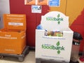 Foodbank donation point in the UK.