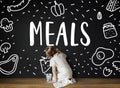 Foodie Gourmet Cuisine Eat Meals Concept Royalty Free Stock Photo