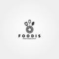 Foodies Photography Vector logo design template Royalty Free Stock Photo