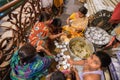 Foods being prepared for Hindu devotess