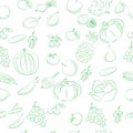 Foods doodles hand drawn sketchy pattern