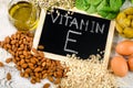 Foods high in a vitamin E. Royalty Free Stock Photo