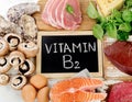 Foods Highest in Vitamin B2. healthy eating Royalty Free Stock Photo