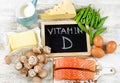 Foods rich in vitamin D. Royalty Free Stock Photo