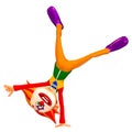 Fooling Around Clown Illustration Royalty Free Stock Photo