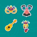 fools day comic icons Royalty Free Stock Photo