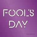 Fools day poster with text. Isolated vector sign symbol