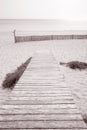 Foopath on Valencians Beach; Formentera; Balearic Island; Spain Royalty Free Stock Photo