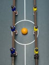 Foosball game top shot