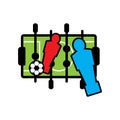 Foosball icon, vector illustration Royalty Free Stock Photo