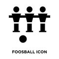 Foosball icon vector isolated on white background, logo concept