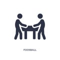 foosball icon on white background. Simple element illustration from outdoor activities concept