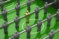 Foosball table with gold player