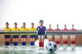 Foosball table players Royalty Free Stock Photo