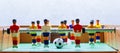 Foosball table soccer football players sport teame