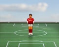 Foosball table soccer football players sport toy Royalty Free Stock Photo