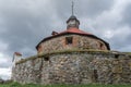 At the foot of the ancient Lars Torstensson Tower. Fortress Korela, Priozersk