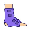 Foot ankle brace color icon