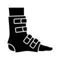 Foot ankle brace glyph icon