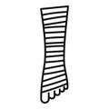 Foot bandage icon outline vector. Accident injury Royalty Free Stock Photo