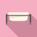 Foot bath pot icon flat vector. Spa massage