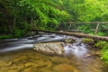 Foot bridge, Middle Prong, Great Smoky Mountains Royalty Free Stock Photo