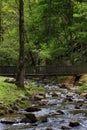 Footbridge over Kiner Creek in Laural Run Park Royalty Free Stock Photo