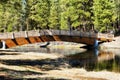 Foot Bridge over Spring Creek Royalty Free Stock Photo