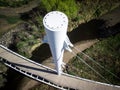 Foot bridge pylon in Arvada