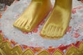 Foot buddha statue Royalty Free Stock Photo